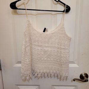 White lace tank top